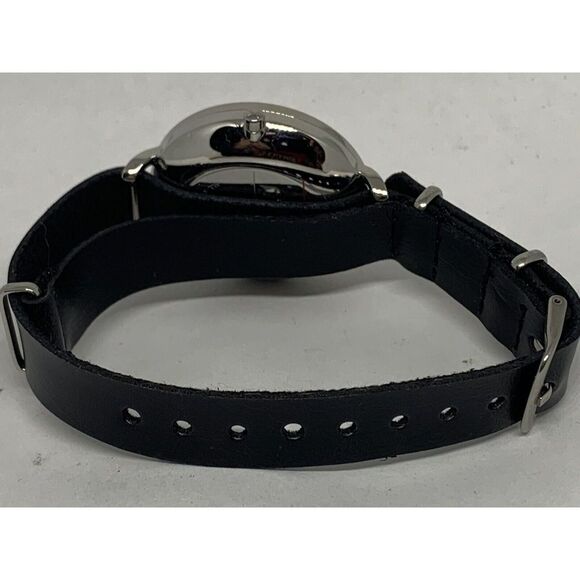 Skagen SKW2358 Hagen Women's Black Leather Analog White Dial Quartz Watch HK770 - Picture 10 of 11